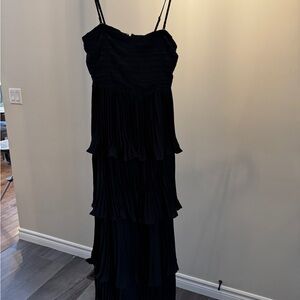 Elegant Black Tiered Dress